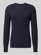 Gebreide pullover met ribboorden