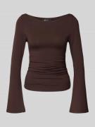 Shirt met lange mouwen en rimpelingen