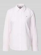 Regular fit overhemdblouse van katoenmix