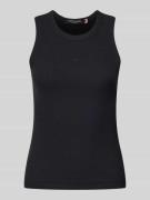 Tanktop in riblook met ronde hals