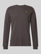 Shirt met lange mouwen en labeldetail