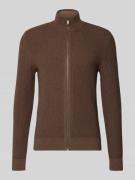 Gebreid jack met ritssluiting