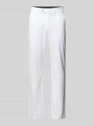 Regular fit stoffen broek met achterzakken