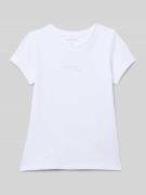 Regular fit T-shirt met logoprint, model 'Signature'