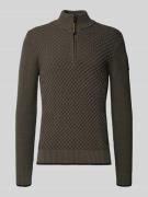 Gebreide pullover met ribboorden