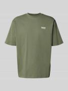 T-shirt met labelprint, model 'Baine'