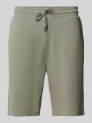 Regular fit sweatshorts van katoenmix