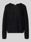 Glanzende gebreide pullover van wolmix