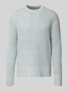 Relaxed fit wollen pullover met extra brede schouders, model 'CHICAGO'