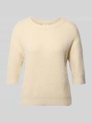 Regular fit gebreide pullover van katoenmix