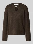 Relaxed fit pullover van wolmix met alpaca, model 'LULU'