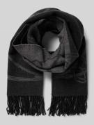 Sjaal in all-over look met franjes