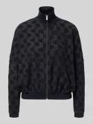 Oversized sweatjack van katoenmix, model 'TERRYMONOGRAM_JACKET'