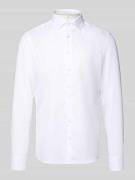 Slim fit zakelijk overhemd van katoen met kentkraag