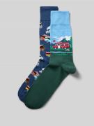 Sokken met elastische ribboordjes in een set van 2 paar