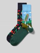 Sokken met elastische ribboordjes in een set van 2 paar