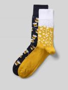 Sokken met elastische ribboordjes in een set van 2 paar