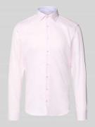 Slim fit zakelijk overhemd van katoen met kentkraag