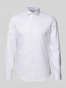 Slim fit zakelijk overhemd van katoen met kentkraag