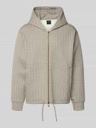 Sweatjack met tweewegsritssluiting en tunnelkoord