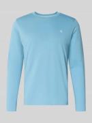 Shaped fit shirt met lange mouwen van puur katoen