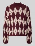 Oversized gebreide pullover met ribboorden, model 'Nafta'