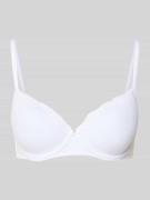 Beugelbeha van katoenmix met kant