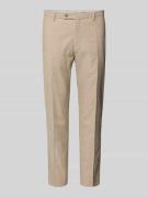 Slim fit pantalon in gemêleerde look, model 'Paco'