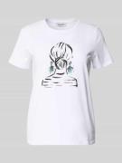 T-shirt met motiefprint en ronde hals