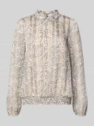 Regular fit blouse met opstaande kraag en paisleymotief