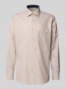 Regular fit zakelijk overhemd van katoen met kentkraag