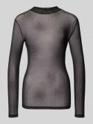 Shirt met lange mouwen en opstaande kraag