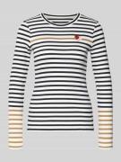 Shirt met lange mouwen en labeldetail