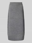 Wollen rok met geribde zoom, model 'Bryndis'