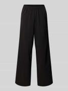 Wide leg sweatpants met logodetail