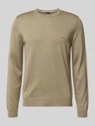 Regular fit gebreide pullover van pure scheerwol, model 'BOTTO'
