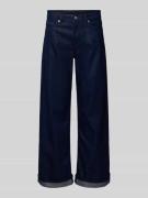 Wide leg jeans van katoenmix, model LINA SHINE'