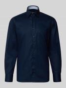 Comfort fit zakelijk overhemd van katoen met kentkraag