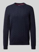 Gebreide pullover met ribboorden