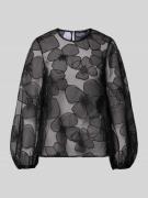 Blouse in transparante look met ronde hals