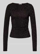 Shirt met lange mouwen en plooien, model 'Maeve'