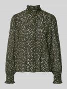 Relaxed fit blouse met opstaande kraag, model 'Kaylen Oceanna'