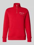 Sweatshirt met opstaande kraag en ritssluiting