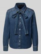 Overhemdblouse in denimlook