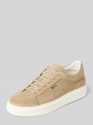 Sneakers van leer met labeldetail, model 'ARTEM'