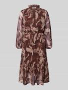 Midi-jurk met V-hals, model 'Za44raa'