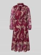 Midi-jurk met V-hals, model 'Za44raa'