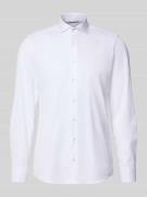 Slim fit zakelijk overhemd van twill
