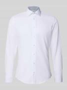 Slim fit zakelijk overhemd van popeline