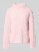 Gebreide pullover met opstaande kraag, model 'Basic Chenille'